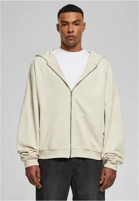 Image de Sweat à capuche pour homme Urban Classics 90's Zip Hoody, couleur softseagrass - XL