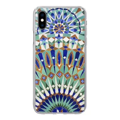 Produktbild von MuchoWow® Handyhülle Schutzhülle Hülle für iPhone Xs Eine marokkanische Mosaikwand mit verschiedenen Formen Silikon Softcase Handy Hülle - Handytasche