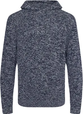 Produktbild von Ecologie EA080 | Damen Iguazu Knitted Hoody / 70 % Regenerierte Baumwolle - Farbe: Navy/Heather Grey - Größe: M