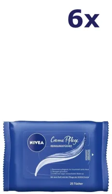 Produktbild von 6x Nivea Gezicht - Reinigingsdoekjes Creme Care 25 doekjes