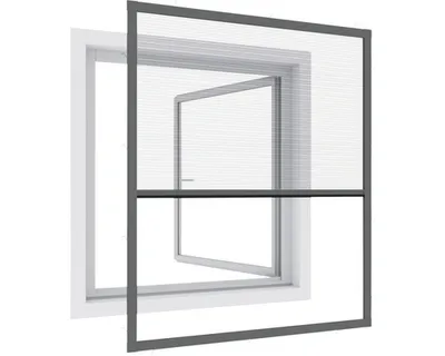 Produktbild von Insektenschutz Windhager EXPERT Plisseefenster ohne Bohren anthrazit 130x150 cm