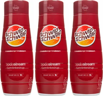 Produktbild von 3x Syrop do SodaStream Schwip Schwap Cola Orange