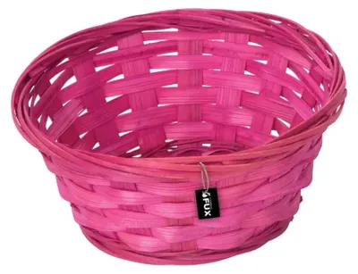Produktbild von Bambusschale rund pink kleine geflochtene Dessertschale Ø13.5cm