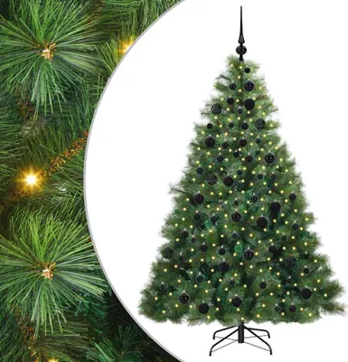 Obrázok produktu pre vidaXL Umelý vianočný stromček s 300 LED diódami zelený 180 cm PE a PVC
