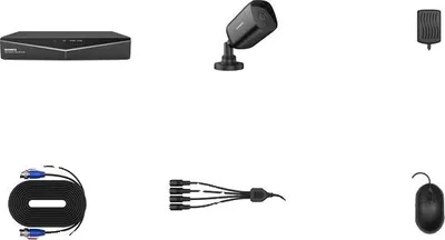 Zdjęcie produktu dla System nadzoru, 8-kanałowy rejestrator DVR, kamera 2 MP, z 4 kamerami, 1 t