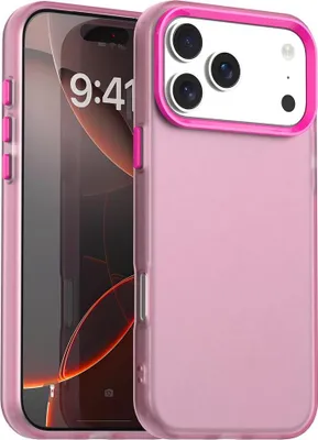 Image de Coque pour iPhone 17 Pro Max, coque fine semi-transparente matte anti-choc Rouge
