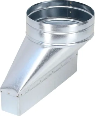 Produktbild von Flachkanal Adapter 250 x 50 mm auf Ø 150 mm, asymmetrisch