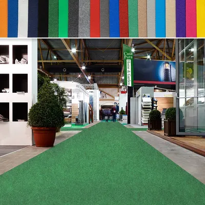 Produktbild von Messeteppich Hochzeitsteppich Eventteppich Sintra Nadelfilz Dunkelgrün 100x400 cm