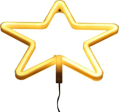 Imagen del producto de Letrero luminoso LED con forma de estrella, luces de neón para fiestas de cumpleaños, sala de estar, funciona con USB o baterías, luz cálida (baterías no incluidas)
