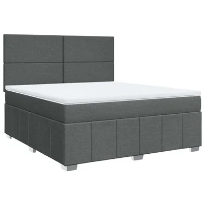 Produktbild von vidaXL Boxspringbett mit Matratze Dunkelgrau 180x200 cm Stoff