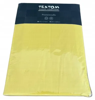 Produktbild von Textom Bettlaken Baumwollsatin 200x220cm Gelb Ohne Gummi