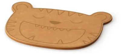 Produktbild von DURACORE Kinderbrett Tiger, Duracore braun 23,3x17x0,6 cm 5332 4017167533209