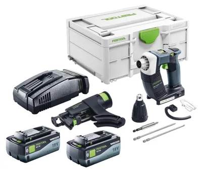 Obrázok produktu pre Festool DURADRIVE DWC 18-2500 Základný akumulátorový stavebný skrutkovač 18 V 18 Nm bezkartáčový + 2x akumulátor 8,0 Ah + rýchlonabíjačka + systainer