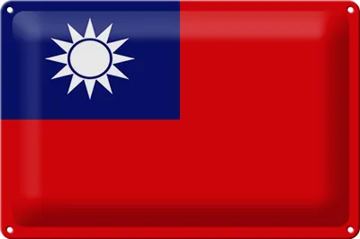 Produktbild von Blechschild Flagge China 30x20cm Flag of Taiwan