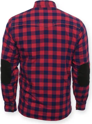 Produktbild von Bores Lumberjack Premium Motorradhemd, rot/blau, S