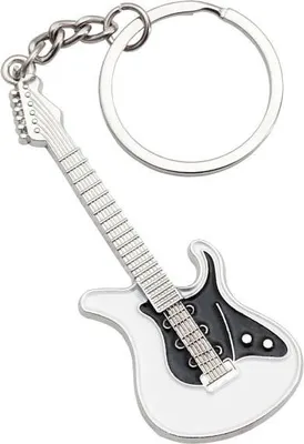 Immagine prodotto di chitarra elettrica keepdrum con portachiavi in bianco