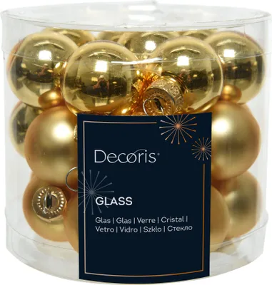 Produktbild von Christbaumkugeln gold Satz mit 24 Stück. 2,5 cm