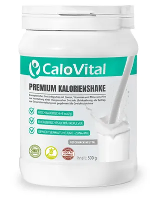 Produktbild von Trinknahrung hochkalorisch für Gewichtszunahme | Kohlenhydrate & Eiweiß als Kalorien Shake | Hochdosiert mit vielen Vitaminen Neutral 500g Pulver
