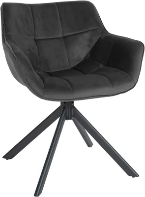 Produktbild von In And OutdoorMatch Esszimmerstuhl Mark – Grau – Samt – Hochwertige Polsterung – Stilvoller Esszimmerstuhl – r und moderner Look