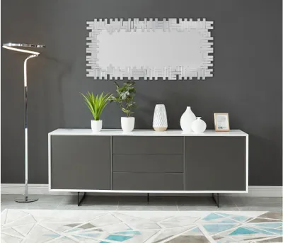 Produktbild von Wandspiegel - 57 x 120 cm - Silberfarben - LOLA