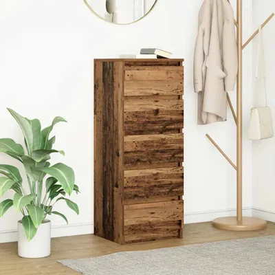 Zdjęcie produktu dla vidaXL Kredens z szufladami o wyglądzie starego drewna 37,5x35x99 cm
