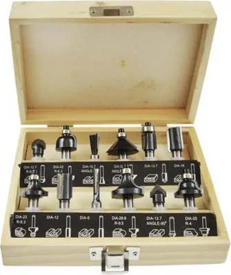 Produktbild von AWTOOLS HOLZFRÄSER, 12er-Set, 8-mm-Schaft