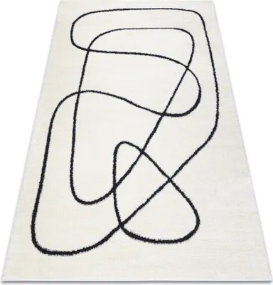 Produktbild von Modern Teppich MODE 8377 Abstraktion creme / schwarz  beige 240x330 cm