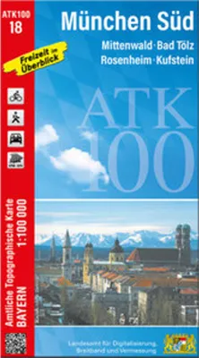 Immagine prodotto di ATK100-18 Monaco Sud (Carta topografica ufficiale 1:100000)