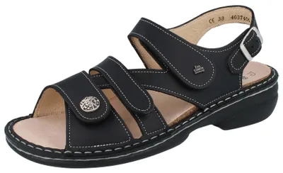 Zdjęcie produktu dla Finn Comfort Gomera buty damskie, wygodny sandał, skóra, czarny - sandał damski, wygodna / luźna wkładka, czarny, skóra (sirio)