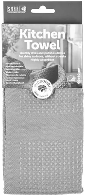 Produktbild von Smart Microvezel Keukenhanddoek Grijs (1 stuk)