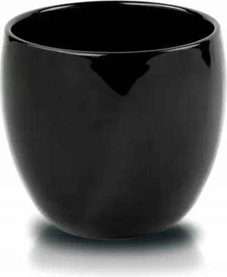 Zdjęcie produktu dla Doniczka ceramiczna czarna kula 11 cm
