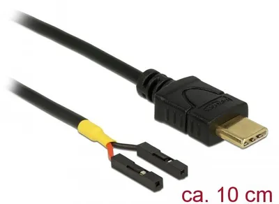 Produktbild von DeLOCK 85394, 0,1 m, USB C, Schwarz
