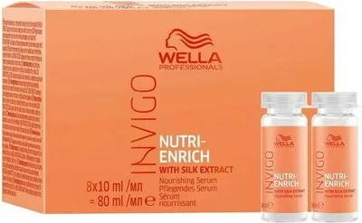 Zdjęcie produktu dla Wella Invigo Nutri Enrich Nourishing, Serum do włosów, 10 ml, Kobiety, Włosy suche, Odżywiający, Zmiękczający, Butelka