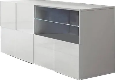 Produktbild von Dmora TV-Schrank Trasimeno 122x43x57 cm Weiß, 3 Regale, 2 Fächer