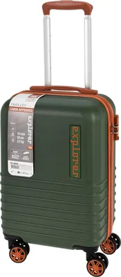 Obrázek produktu pro Cestovní kufr Explorer 18" - zelená/koňaková, malá velikost, kabinový, TSA zámek