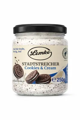 Image de Stadtstreicher Cookies & Cream 250 g | Crème au lait avec morceaux de biscuits au cacao sans gluten