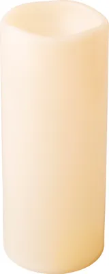 Produktbild von LED Kerze 12x30cm mit Timer Outdoor Kunststoff Creme / Warmweiß