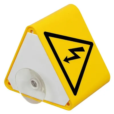 Produktbild von Dachaufsteller mit Blitzsymbol und Saugnapf, zum Anbringen auf dem Autodach, Verpackungseinheit: 1 P/5