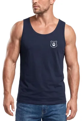 Produktbild von Tanktop Herren mit Grafik-Print - Polygon Design Bär- Trägershirt Baumwolle Sommer Sport Streetwear Neverless®