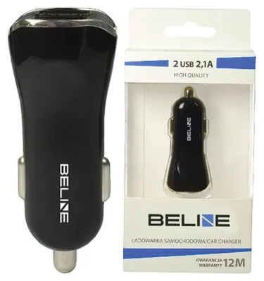 Image de Beline Ład. Seul. 2Xusb 2.1A Noir (Tête seule)