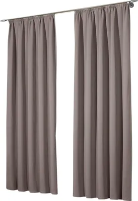 Produktbild von heimtexland ® 2 Stück Thermo Verdunkelungsvorhänge Sonnenschutz Kälteisolierung Verdunkelungsgardinen Kräuselband Vorhang Typ139 Schlamm HxB 245 x 135 cm