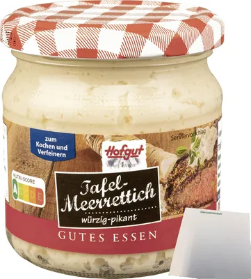 Produktbild von Hofgut Tafel Meerrettich (200g Glas) + usy Block
