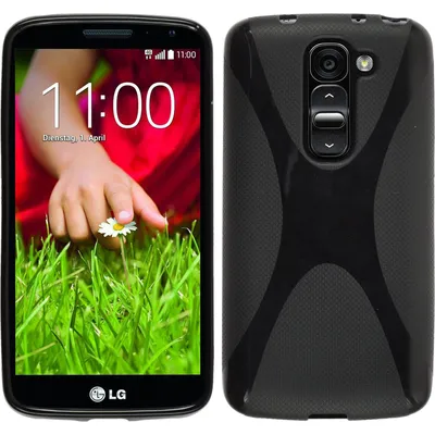 Produktbild von PhoneNatic Case kompatibel mit LG G2 mini - schwarz Silikon Hülle X-Style Cover