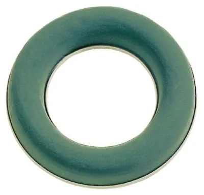 Produktbild von OASIS® Steckschaum Kranz Ring Grün Ø25cm H3cm für Floristik und Dekorationen, 6er-Pack