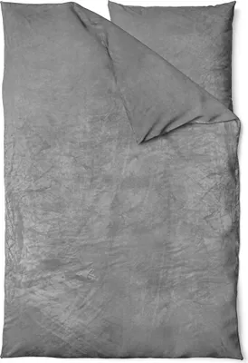 Produktbild von Winter Bettwäsche Teddy Plüsch 135x200 + 80x80 Bettbezug Cashmere Touch Nicki Uni / Wende Grau
