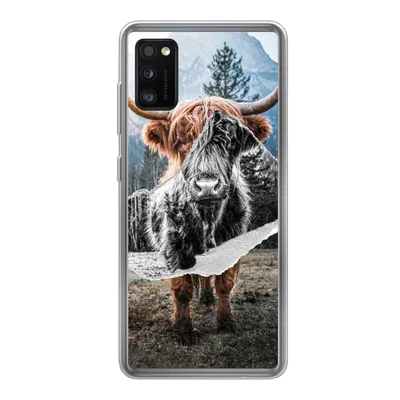 Produktbild von MuchoWow® Handyhülle Schutzhülle Hülle für Samsung Galaxy A41 Schottischer Highlander - Kuh - Tiere Silikon Softcase Handy Hülle - Mobiltelefon