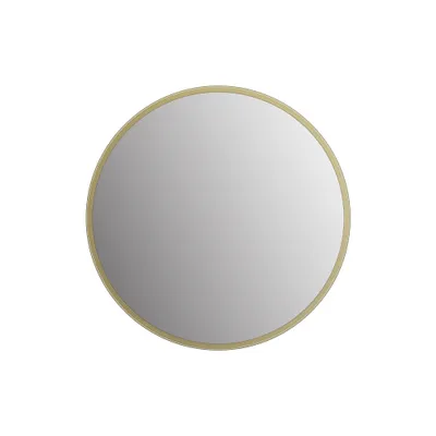 Obrázok produktu pre Zlaté okrúhle zrkadlo Talos Picasso Ø 25 cm - s vysokokvalitným hliníkovým rámom pre štýlovú atmosféru - Perfektné okrúhle zrkadlo do kúpe?ne, ktoré spája eleganciu a funk?nos?