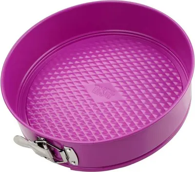 Image de Tasty Moule à charnière 26 cm, Moule rose avec structure diamant moderne