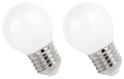 Productafbeelding van Spectrum LED Kogellamp P45 E27 Mat - 4W 410lm 4000K - Neutraalwit - Vervangt 35W - 2 stuks