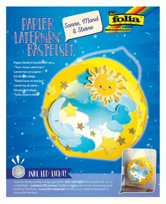 Produktbild von Folia 68101, Papierlaterne, Papier, Gemischte Farben, Abbildung, Junge/Mädchen, 5 Stück(e)